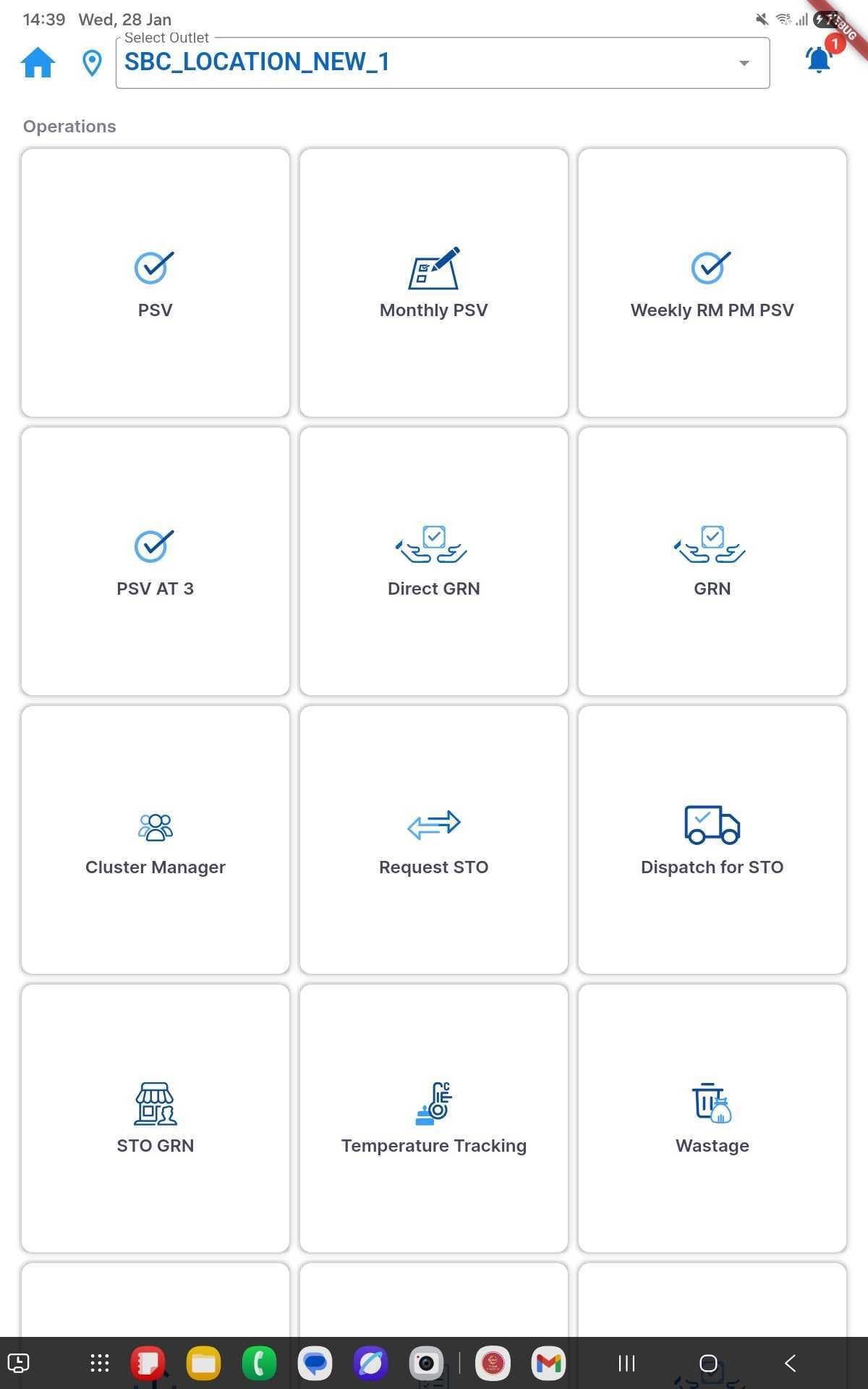Cloud Kitchen App Interface 1