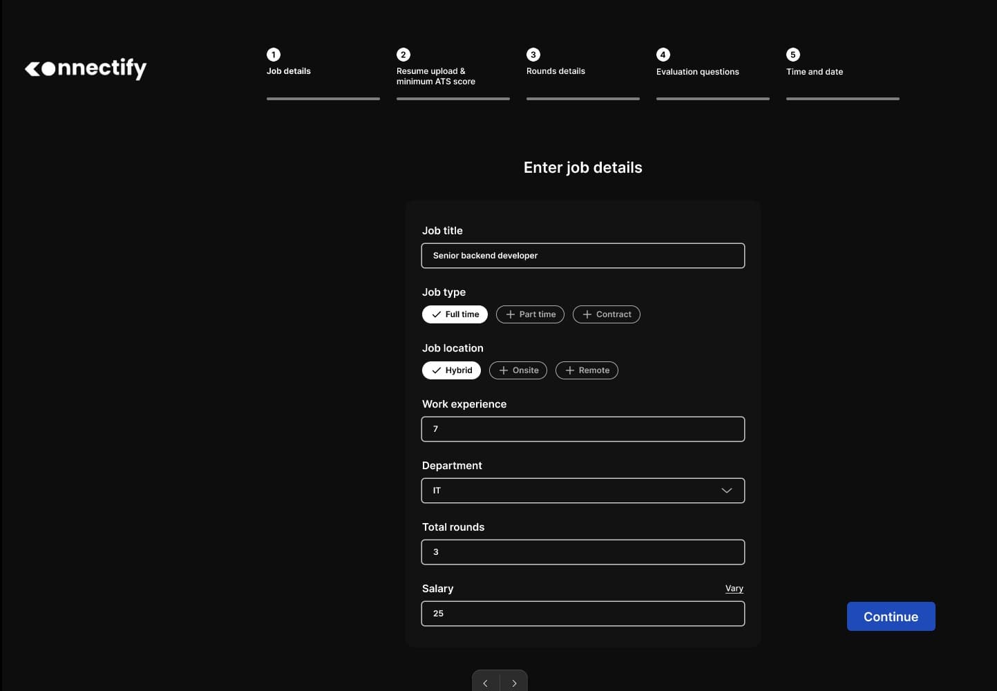 Bulk Hiring Connectify Interface 2