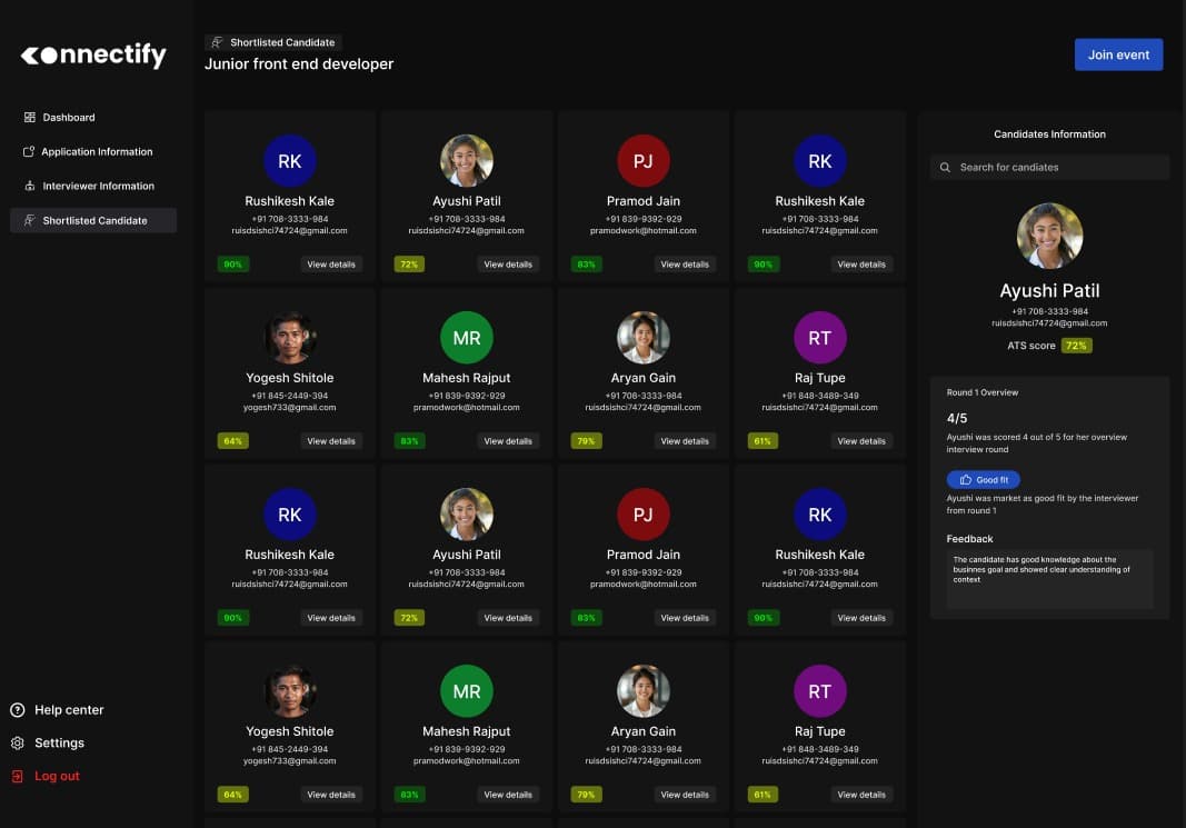 Bulk Hiring Connectify Interface 4